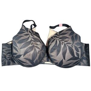 Cacique Lightly Lined Balconette Leaf Print Bra, size 50DD NWT